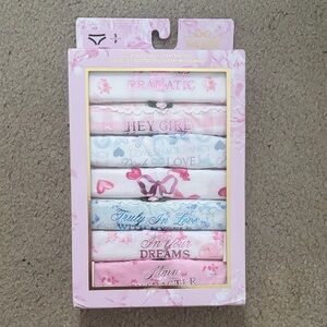 PINK x LoveShackFancy 7-Pack Cheeky Panties - Love Notes Pack - Small